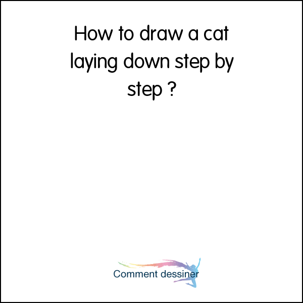 How to draw a cat laying down step by step